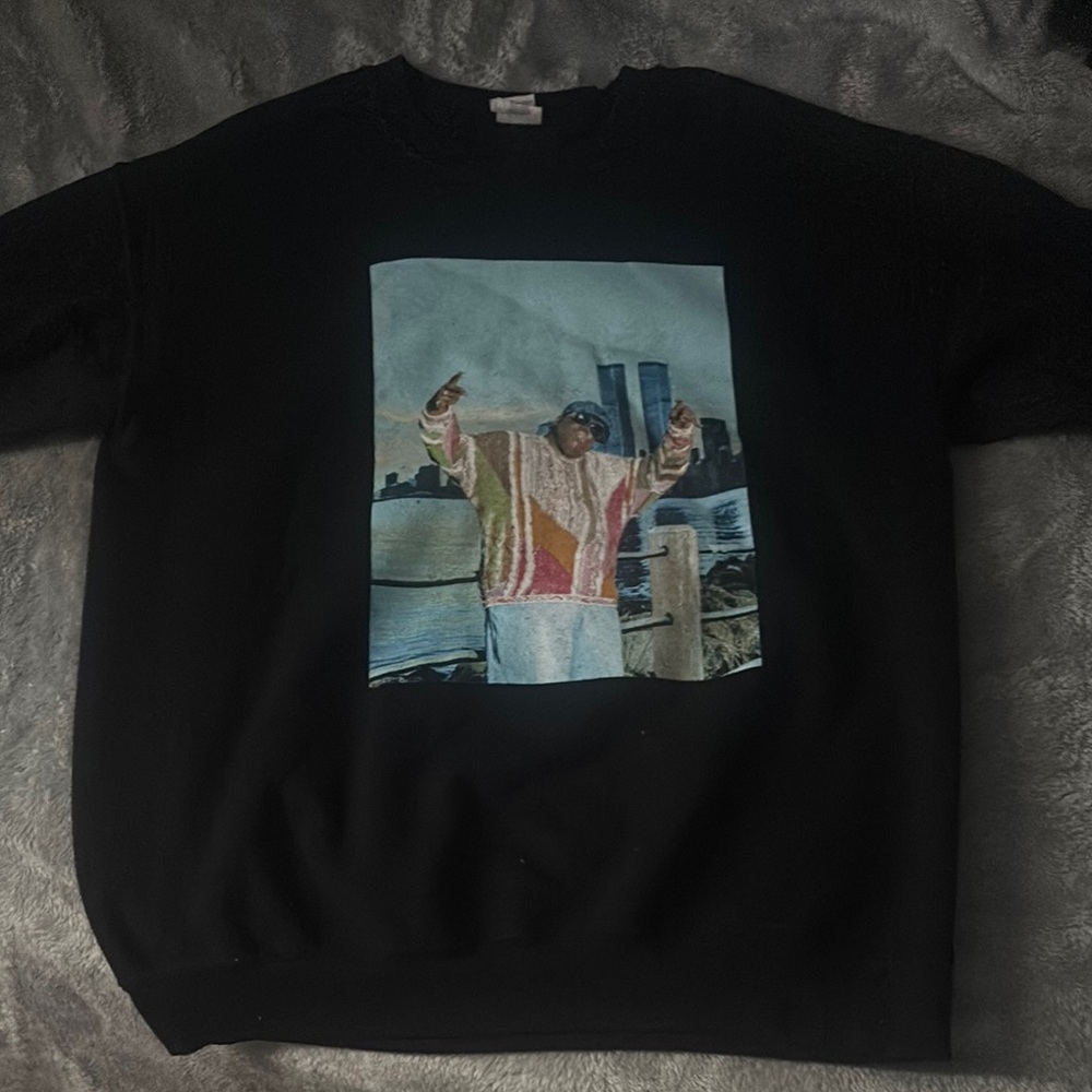 Black Graphic Men's Sweater